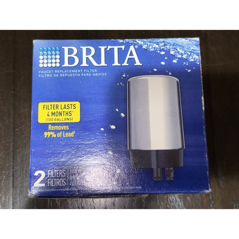 Brita FR-200 Faucet Replacement Water Filters Chrome Finish 2-Pack - New
